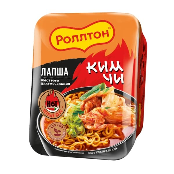 Лапша вкус КИМЧИ лоток Роллтон 90г