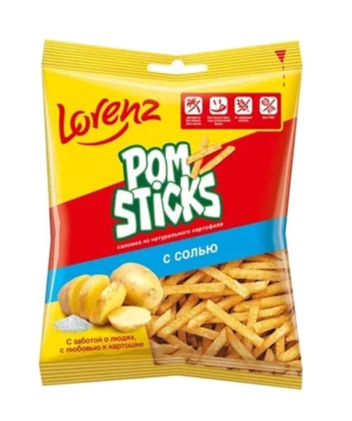 Соломка картофельная Pomsticks соль Лоренц 38гр