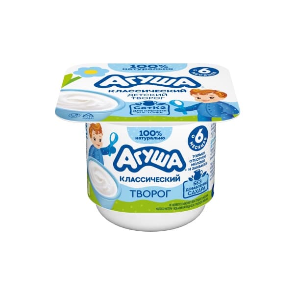 Творог Агуша 4,5%, 100г