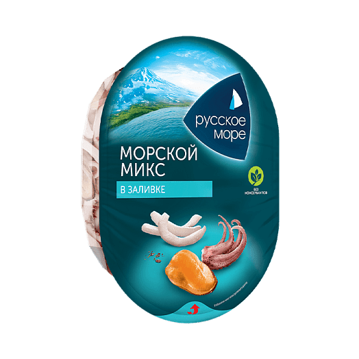 Коктейль из морепродуктов Морской микс в заливке Русское море 180гр