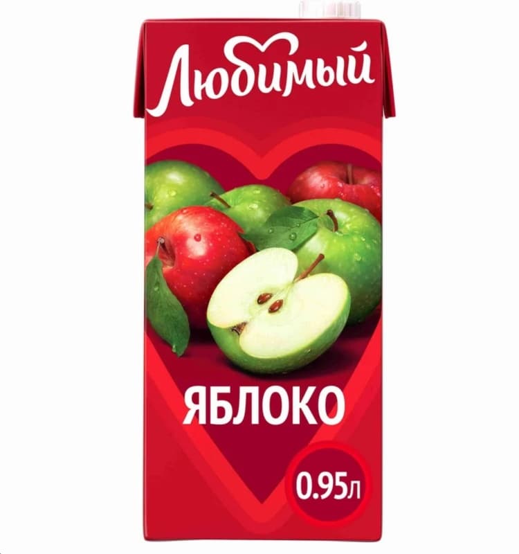 Напиток сокосодержащий Яблочный Любимый, 950 мл
