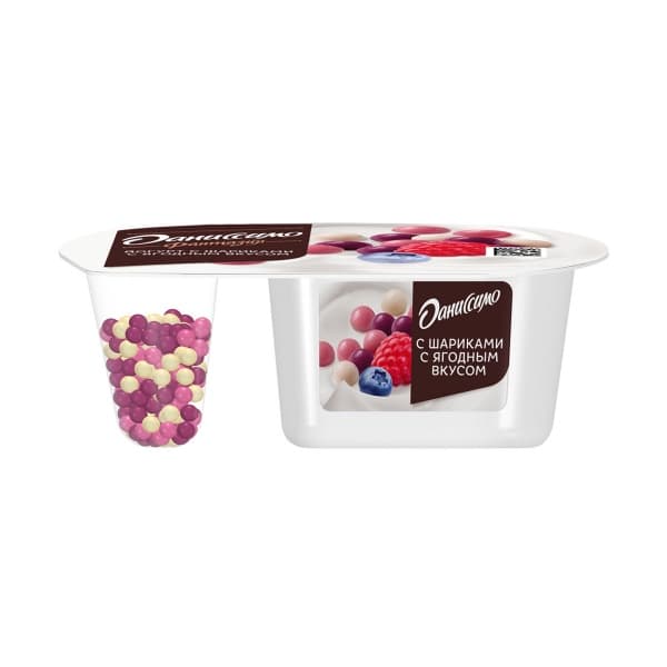 Йогурт Даниссимо Фантазия с ягодными шариками 6,9%, 105г