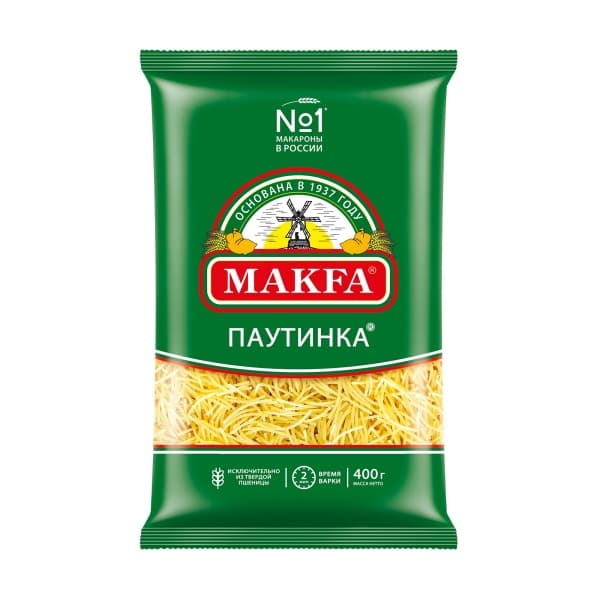 Макаронные изделия вермишель Паутинка Макфа 400г