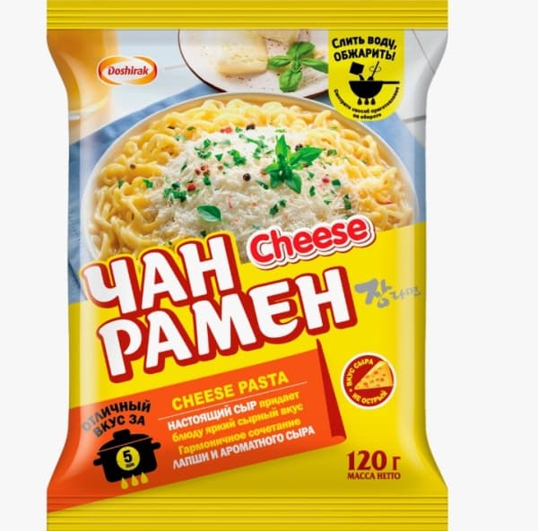 Лапша Доширак Cheese рамен с сыром, 120г