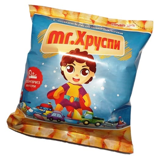 Кукурузные палочки mr.Хруспи с подарком для мальчика, 70г