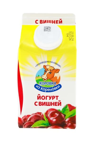 Йогурт Вишневый 2,1% Коровка из Кореновки, 450 г