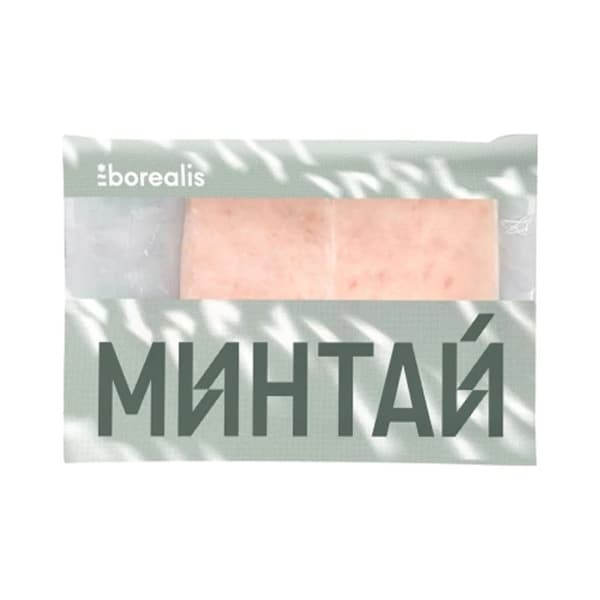 Минтай  блочный, филе без кожи без костей свежемороженый 300гр