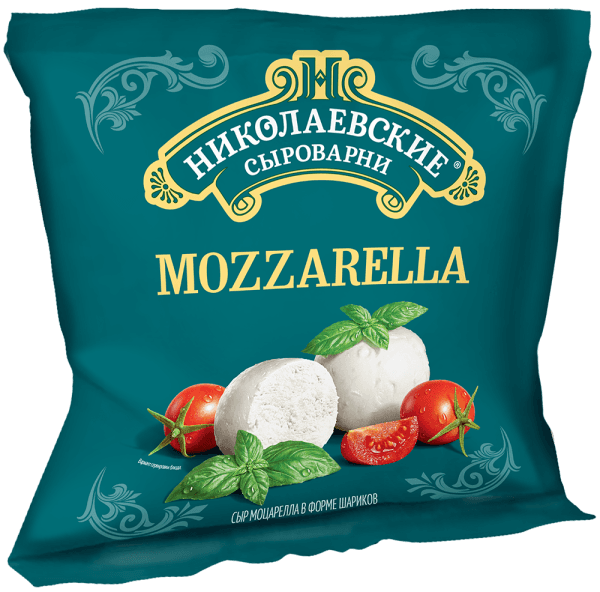 Сыр Моцарелла в форме шариков Николаевские сыроварни 45% жирности, 0,25кг
