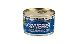 Скумбрия натуральная с добавлением масла Спецзаказ 250 г 
