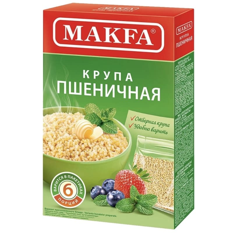 Крупа пшеничная Полтавская в пакетиках для варки Макфа, 400 г