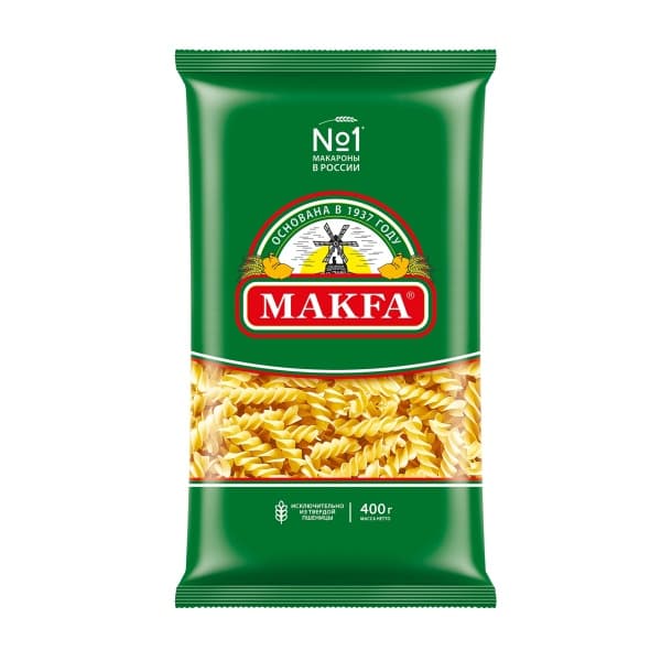Макаронные изделия Спирали  Макфа 400г