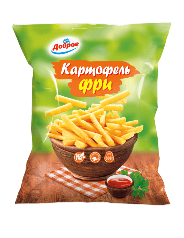 Картофель Фри замороженный Крымское лукошко, 800гр
