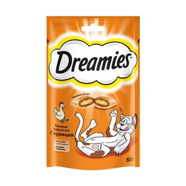 Лакомство для кошек с курицей Dreamies, 30 гр