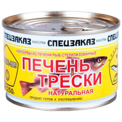 Печень трески натуральная Спецзаказ 250 гр 
