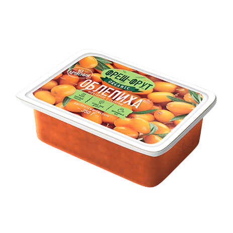 Облепиха перетертая с сахаром замороженная Фреш-Фрут, 350г