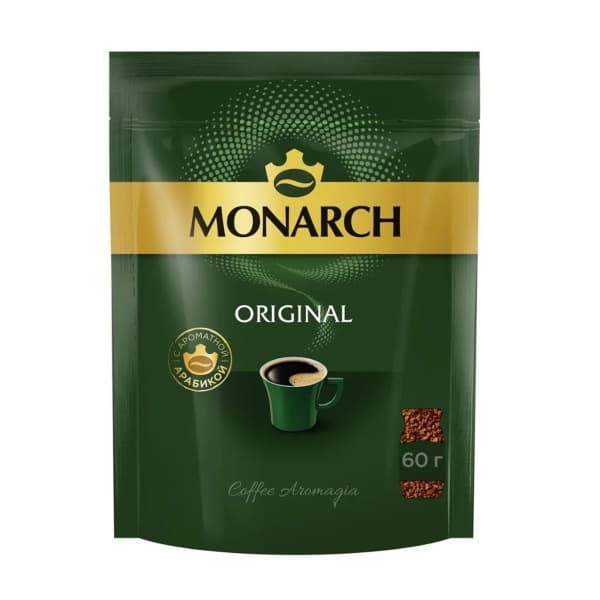 Кофе Jacobs MONARCH ORIGINAL сублимированный 60г м/уп