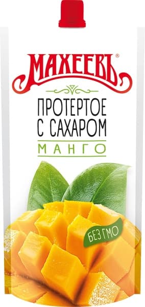 Ягоды протёртые с сахаром Манго МАХЕЕВЪ, 300гр д/п
