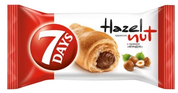 Круассан миди с кремом фундук 7DAYS, 65гр