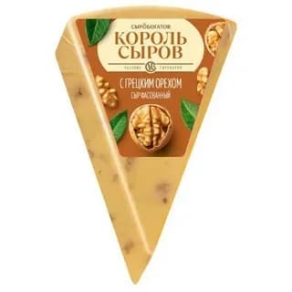 Сыр с грец орех 45% полутвердый Король Cыров, 180г 