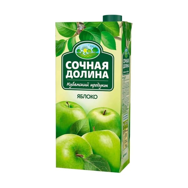 Яблочный сокосодержащий напиток осветленный Сочная Долина 1,93л.