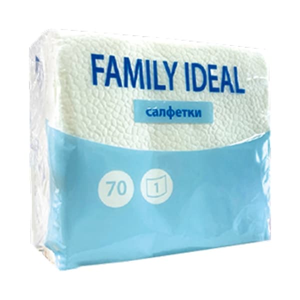 Салфетки белые Family Ideal, 70шт 