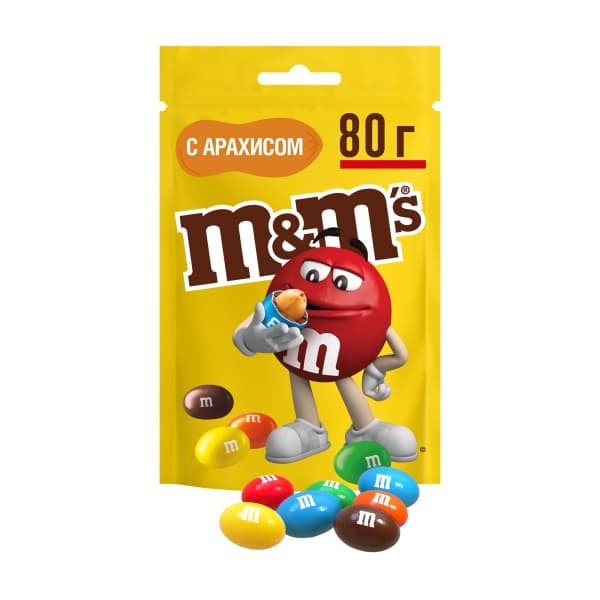Драже арахис в молочном шоколаде M&M`s 80г
