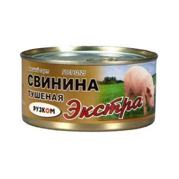 Свинина тушеная высший сорт ГОСТ Экстра Рузком, 325г
