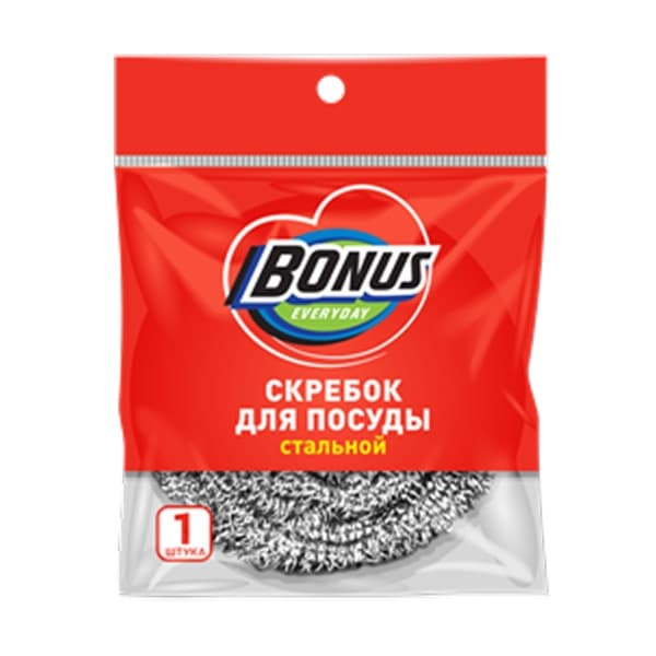 Скребок стальной BONUS, 1шт