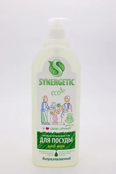 Гель для мытья посуды Алоэ Synergetic, 1л.