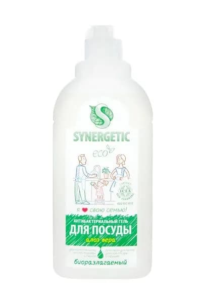 Средство для мытья посуды, детских игрушек с ароматом алоэ Synergetic, 500 мл