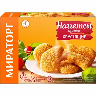 Наггетсы куриные хрустящие "Мираторг", 250 г.
